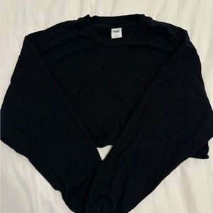 TNA Black Crew Neck Crop Top
